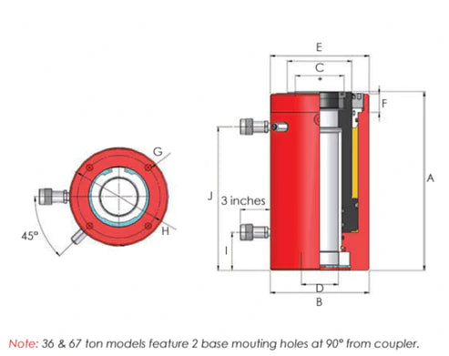 HHR - Double Acting Hollow Piston Cylinders