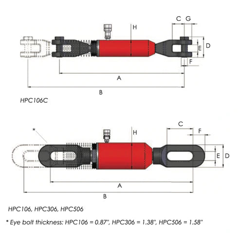 HPC - Single Acting Pull Cylinders