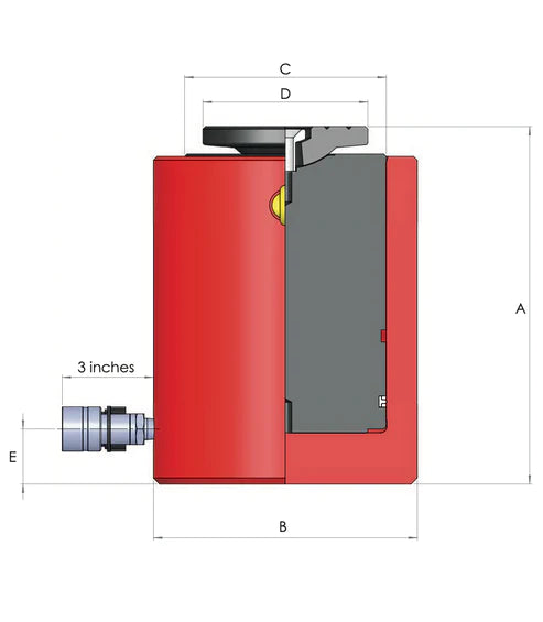 HSG - Single Acting Load Return High Tonnage Construction Cylinders